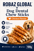 ROBAZ GLOBAL Dog Dental Chew Sticks 100g - Front